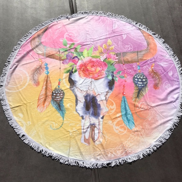 ❗️LAST ONE❗️Free Spirit Steer Terry Beach Towel - Picture 5 of 5